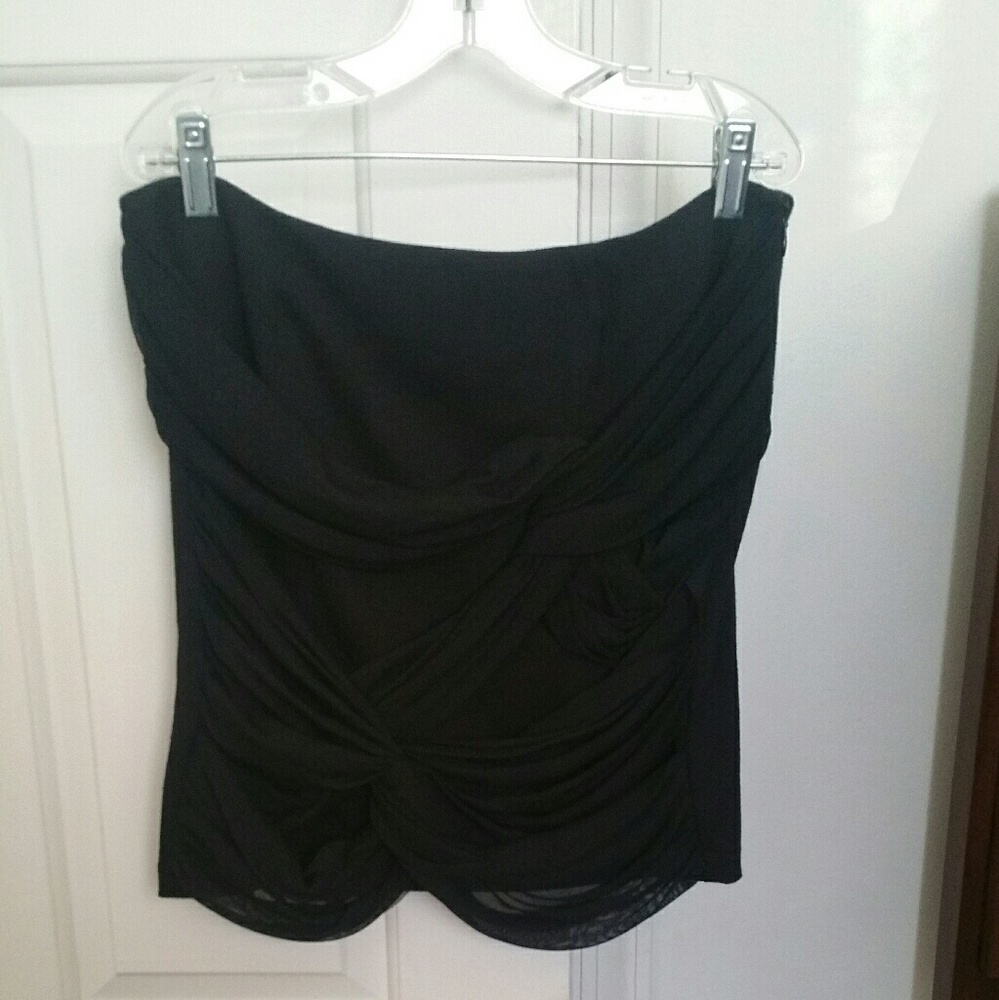 Vivienne black draped mini skirt
